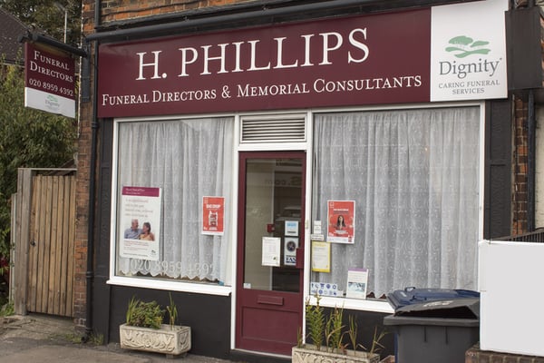 H Phillips Funeral Directors in Mill Hill, London.