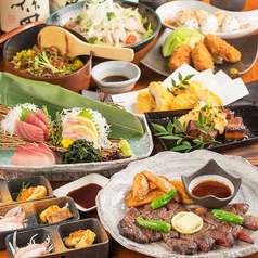 ■天菜-Amana-■旬の天麩羅、サイコロステーキ付き満喫コース【2時間飲み放題付き8品3980円】