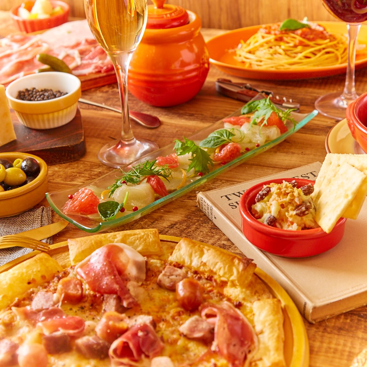 【平日限定!ライトコース】リースナブル♪PIZZAハニーゴルゴンゾーラ付★2時間飲み放題⇒3000円