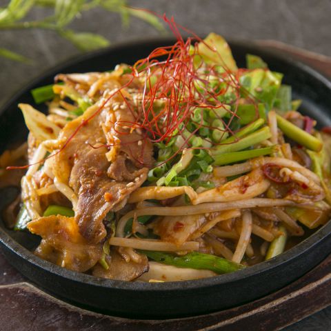 豚キムチ鉄板焼き