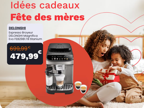 Expresso Broyeur DELONGHI Magnifica Evo FEB2981.TB titanium