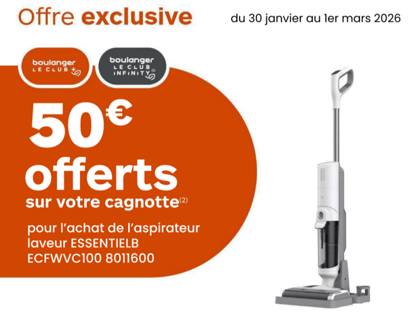 promo aspirateur laveur essentiel b