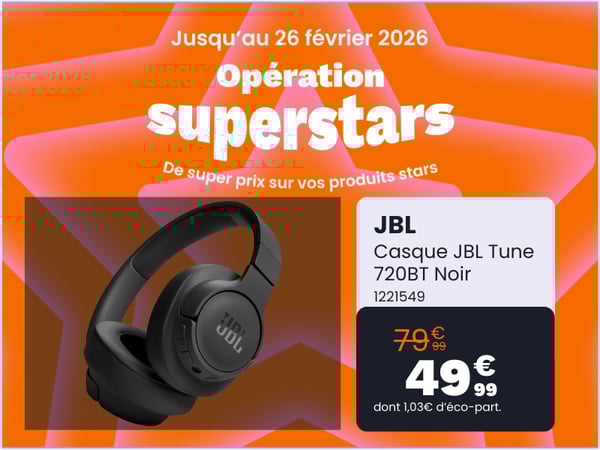 Casque JBL Tune 720BT Noir