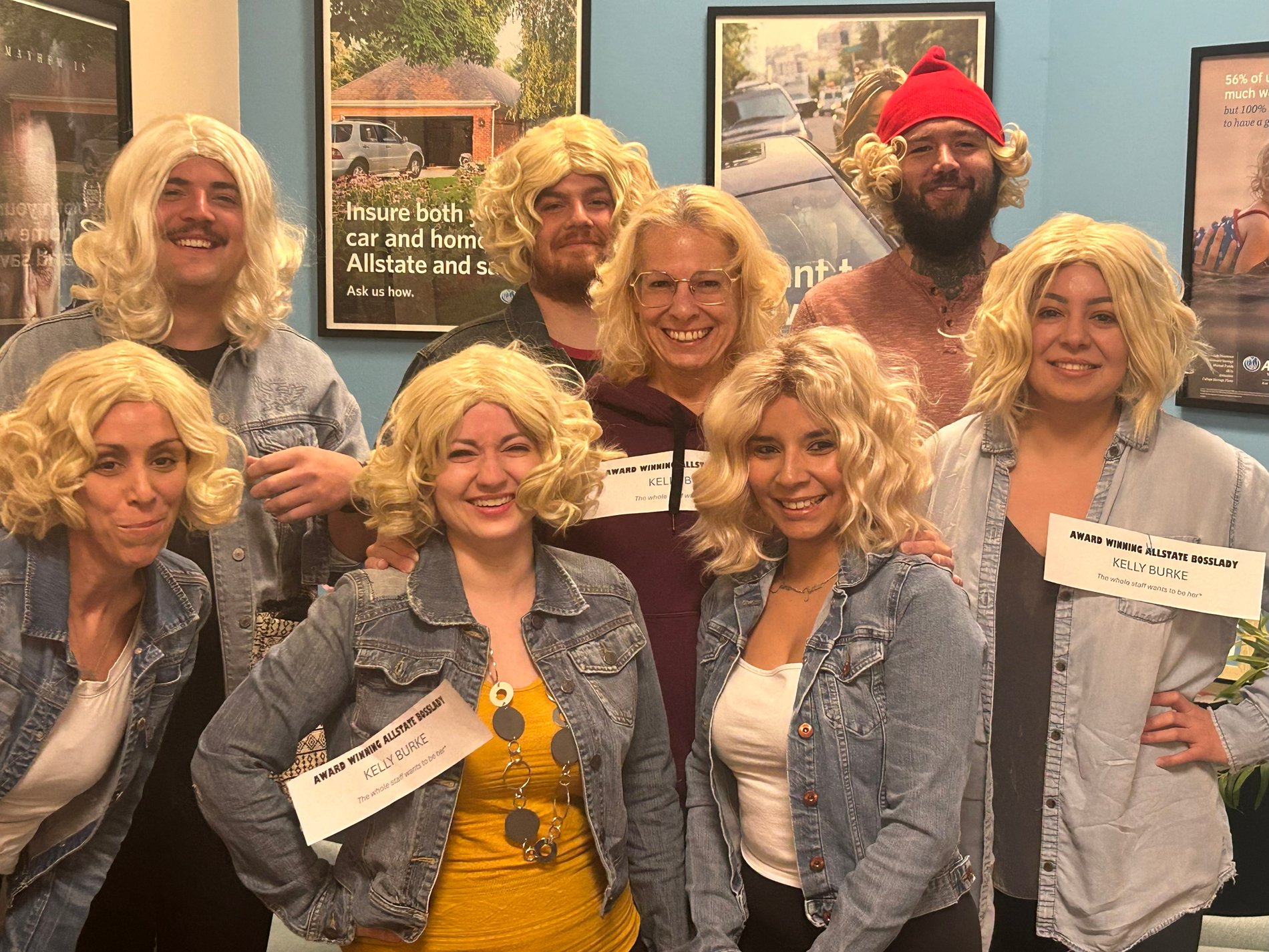 Halloween 2025 - Office surprised Kelly Burke by dressing up like her.