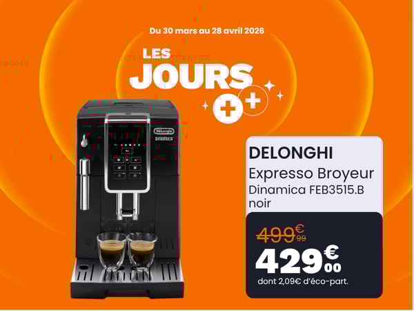 Expresso Broyeur DELONGHI Dinamica FEB3515.B noir