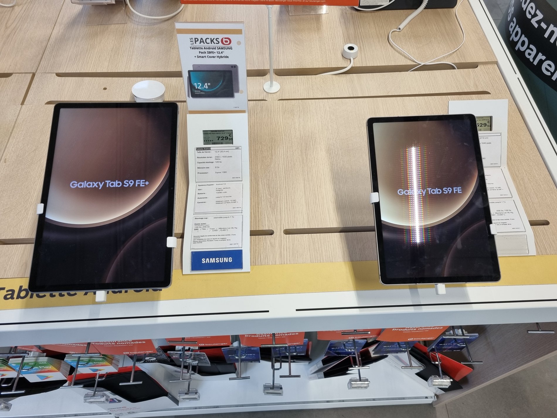 Tab S9 FE Samsung chez Boulanger Vitrolles proche de Salon, Velaux, Marignane et Rognac