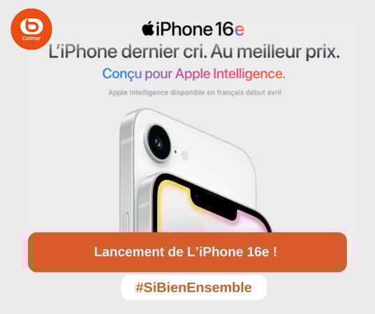 iPhone 16e nouveau smartphone apple offre de lancement boulanger de colmar