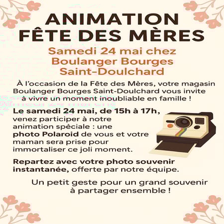 Animations fête des mère