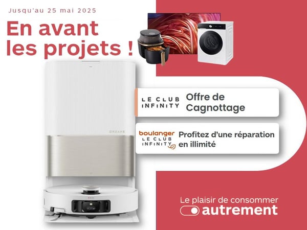 Boulanger Anglet

Aspirateur robot Dreame Boulanger

Robot aspirateur avec station Anglet

En avant les projets Boulanger

Dreame aspirateur intelligent

Club Infinity Boulanger

Offre cagnottage Boulanger Anglet

Réparation illimitée électroménager

Robot laveur sol Boulanger

Promo nettoyage automatique mai 2025