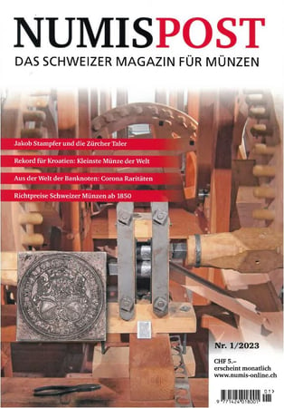 Numispost erhältlich bei der Münzenhandlung Erwin Dietrich AG, Das Schweizer Magazin für Münzen. Preis CHF 5.--.
