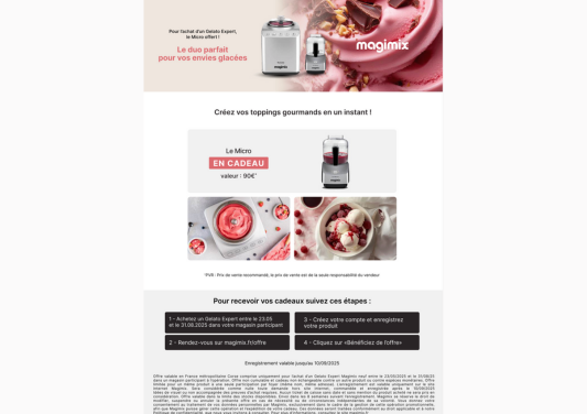 OFFRE MAGIMIX: VOTRE ROBOT MINI MAGIMIX OFFERT- Boulanger Claye-Souilly