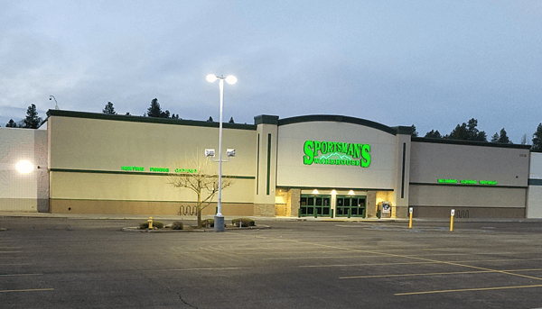 The front entrance of Sportsman's Warehouse in Spokane Valley