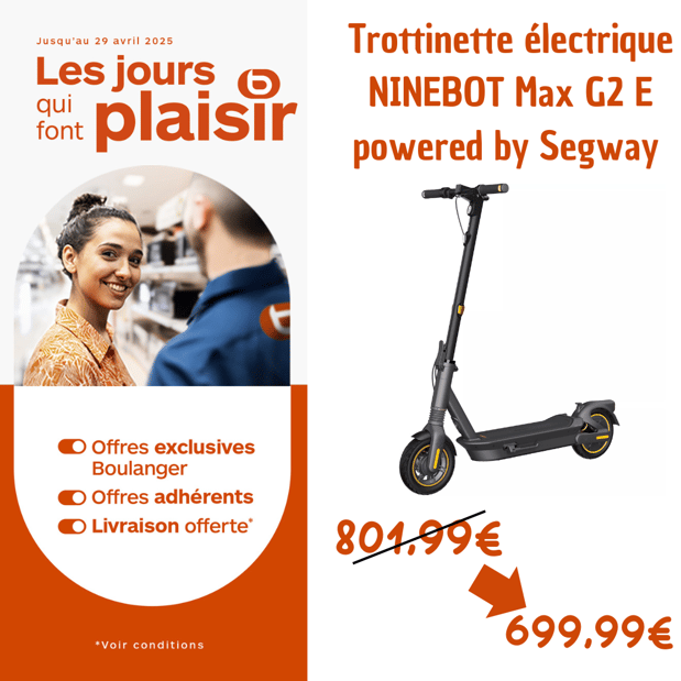 Trottinette électrique NINEBOT Max G2 E Powered by Segway