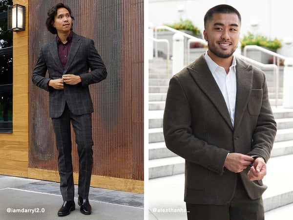 Men wearing Express suits.