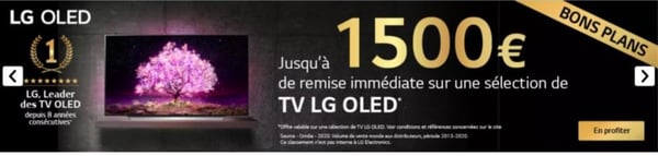 TV OLED LG jusqu'à -1500€ de remise immédiate