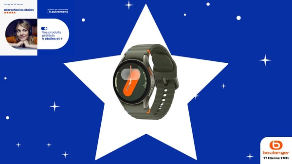 Montre connectée SAMSUNG Galaxy Watch7 Vert 40mm BT dans votre magasin Boulanger St Etienne STEEL !