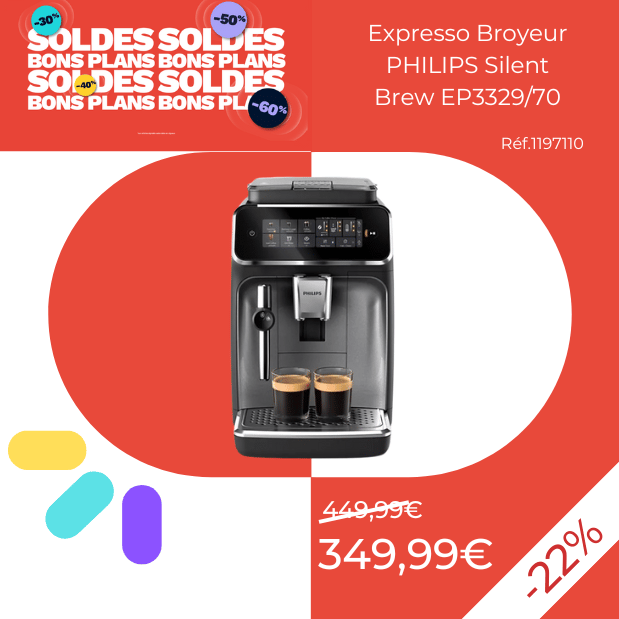 Expresso Broyeur PHILIPS Silent Brew EP3329/70