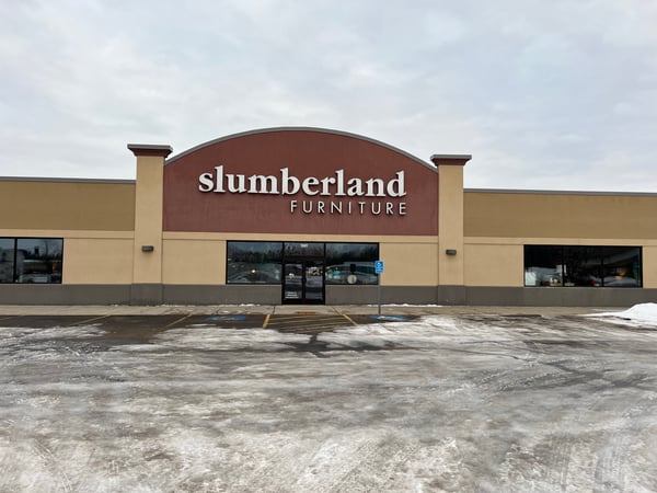 Wide view of Slumberland Furniture Store in Grand Rapids,  MN