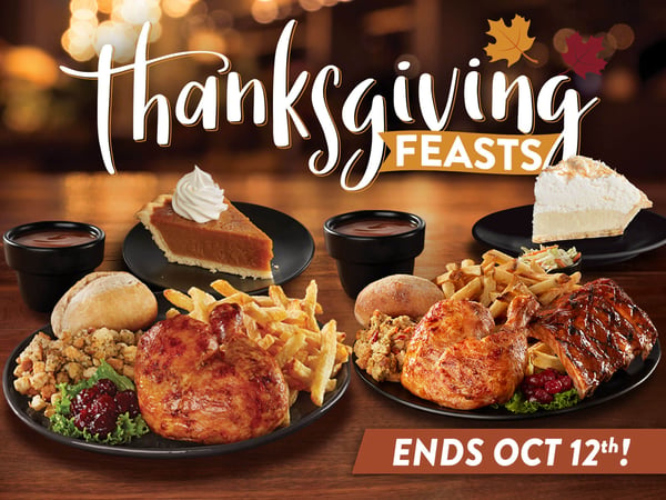 Thanksgiving Feast ends October 12