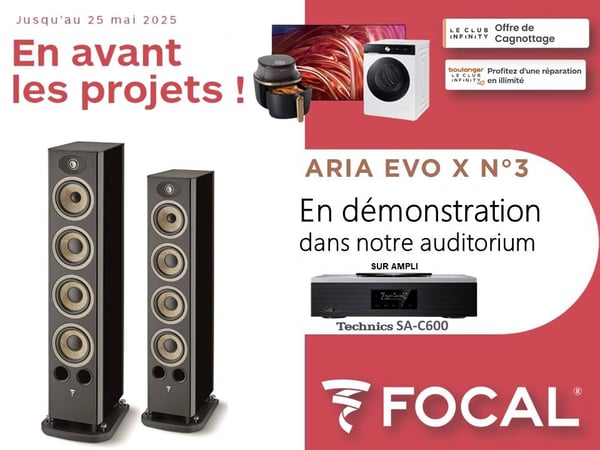 Boulanger Anglet

Focal Aria Evo X n°3

Enceintes haute fidélité Boulanger

Auditorium Boulanger Anglet

Démonstration enceinte Focal

Ampli Technics SA-C600

Son haut de gamme Anglet

En avant les projets Boulanger

Club Infinity Boulanger

Cagnottage Boulanger Anglet

Réparation illimitée Boulanger