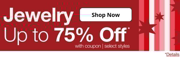 Save up to 75% off during JCPenney's Jewelry Department Sale