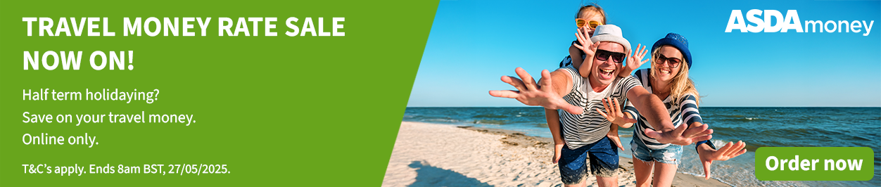 Asda Travel Money Rate Sale now on!