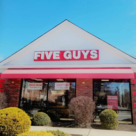 Five Guys at 747 Broad Street in Shrewsbury, New Jersey.