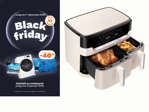 Black Friday sur les Air Fryer dans votre Boulanger Draguignan, proche de Lorgues, Le Luc, Vidauban et Le Muy
