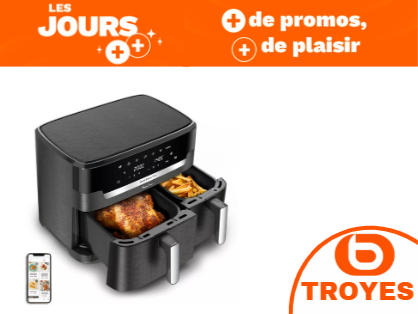 La friteuse MOULINEX Easy fry dual XXL 11L EZ942HFO chez Boulanger Troyes SAint Parres Aux Tertres.