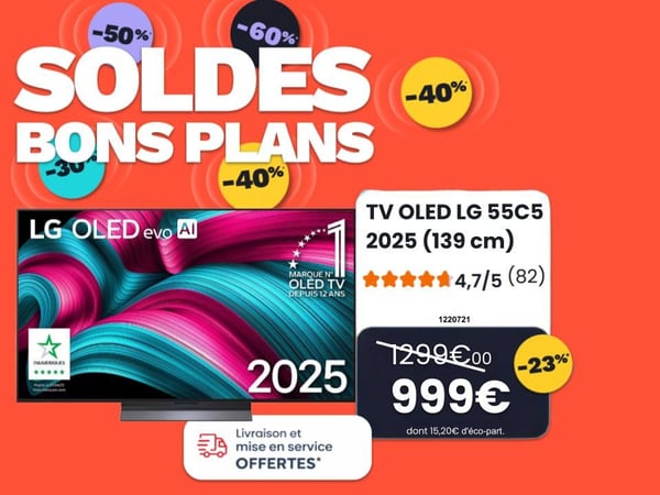 tv lg boulanger pau lons soldes et bons plans LG C5