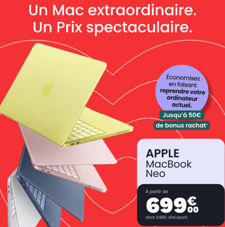 🍏 Offre Apple chez Boulanger Chambray-lès-Tours : Craquez pour le MacBook Neo !