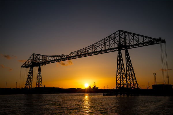 A view of the Middlesbrough transporter bridge
