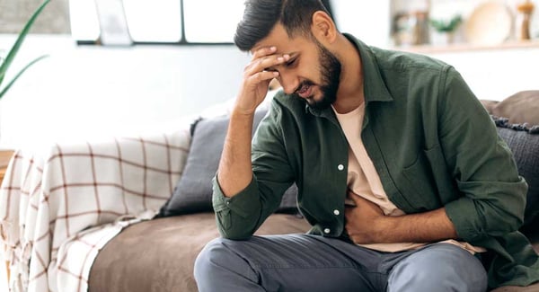 Man suffering form abdominal pain