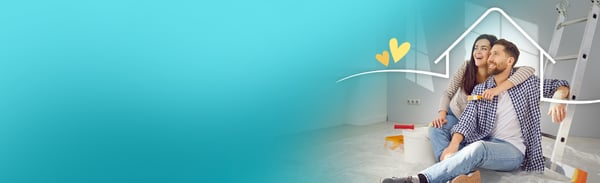 man and woman sitting in house during renovation