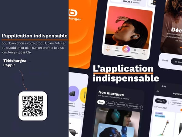Trouvez le produit parfait et suivez son entretien en un clic grâce à l’app Boulanger !