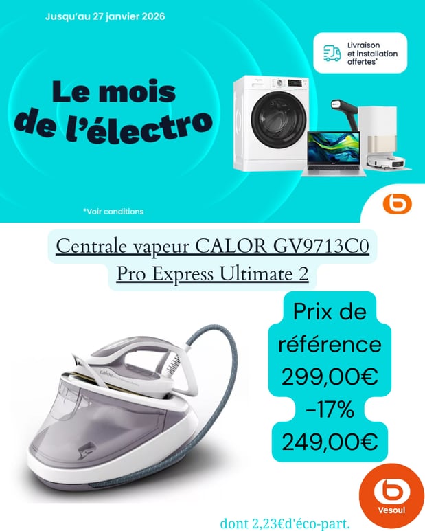 Centrale vapeur CALOR GV9713C0 Pro Express Ultimate 2