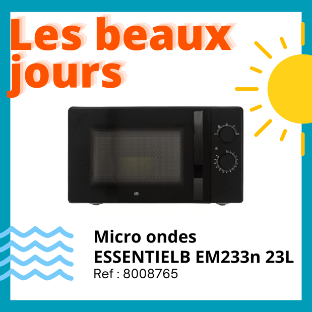 Micro ondes Essentielb EM233n 23L / micro ondes décongélateur / ESSENTIELB / Boulanger / Saint Nazaire / Trignac
