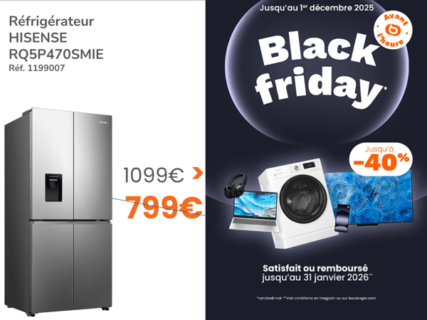 Sélection Black Friday Réfrigérateur à Boulanger La Rochelle Angoulins