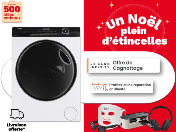 Lave-linge Haier blanc –  Boulanger Angoulême - Champniers