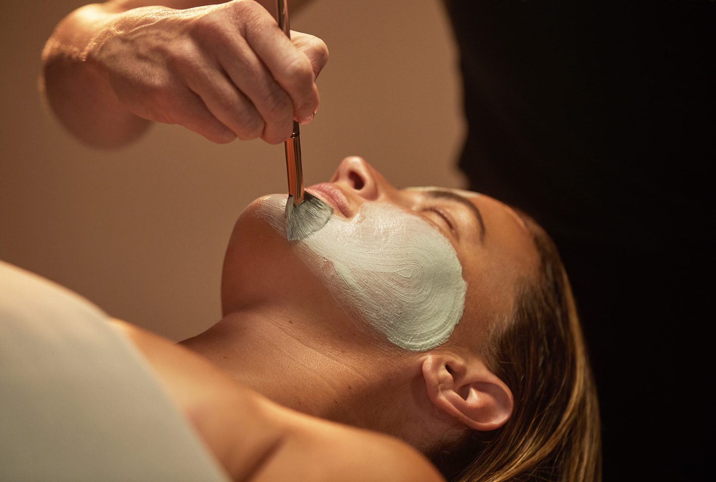 Woodhouse guest experiencing a luxury facial