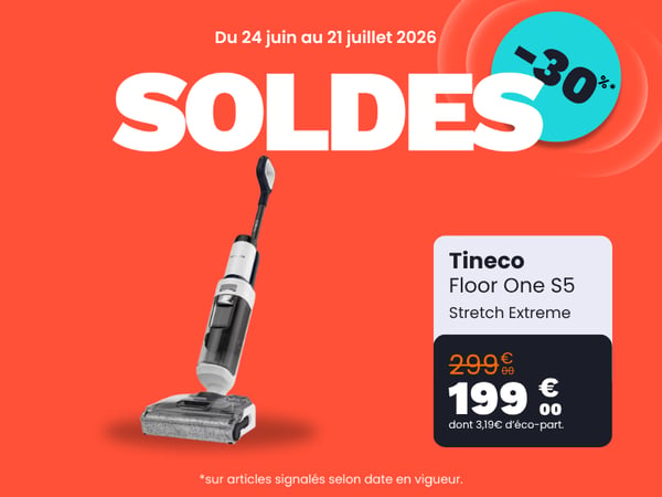 Aspirateur laveur TINECO Floor One S5 Stretch Extreme en promotion dans votre magasin boulanger lille