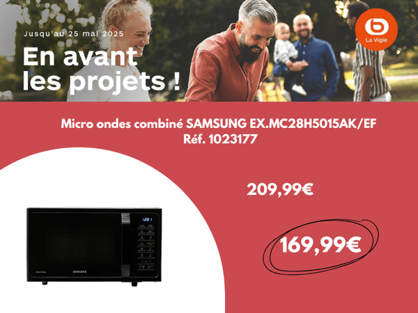 Micro ondes combiné SAMSUNG EX.MC28H5015AK/EF Réf. 1023177