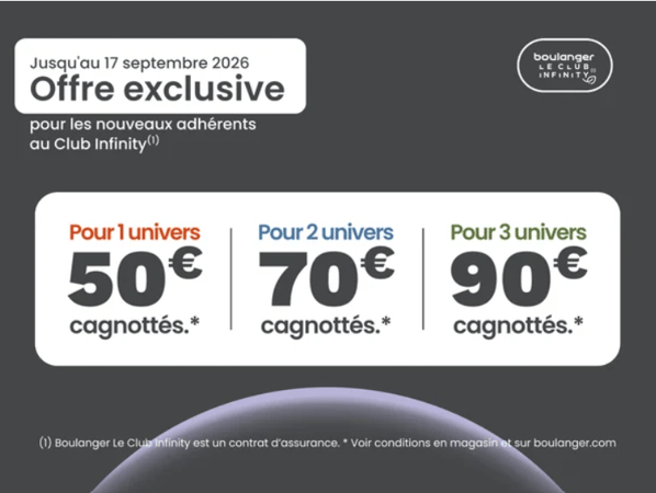 Boulanger Auxerre service infinity promotion offre promo