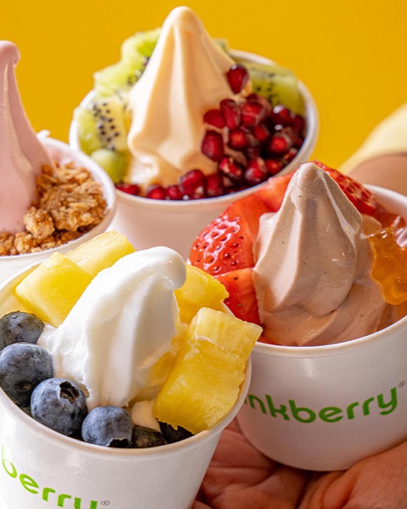 Pinkberry Frozen Yogurt With Fruit Toppings
