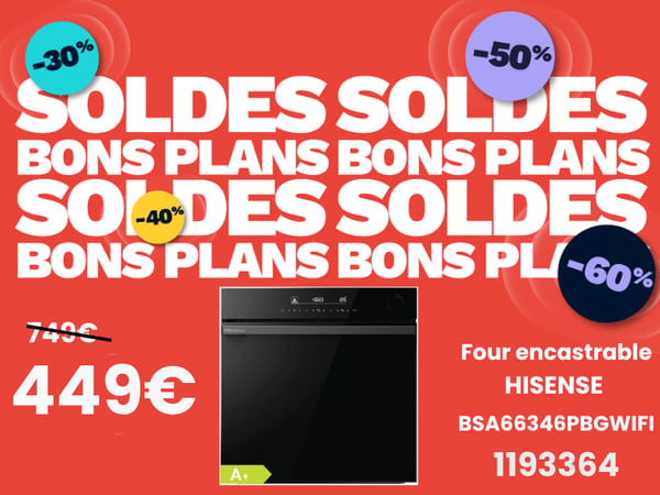 HISENSE Four encastrable fonction vapeur HISENSE BSA66346PBGWIFI