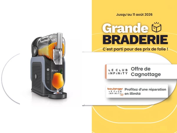 Grande Braderie Boulanger Chambray : Offre exclusive sur la machine à boissons givrées Ninja ! 🍹❄️