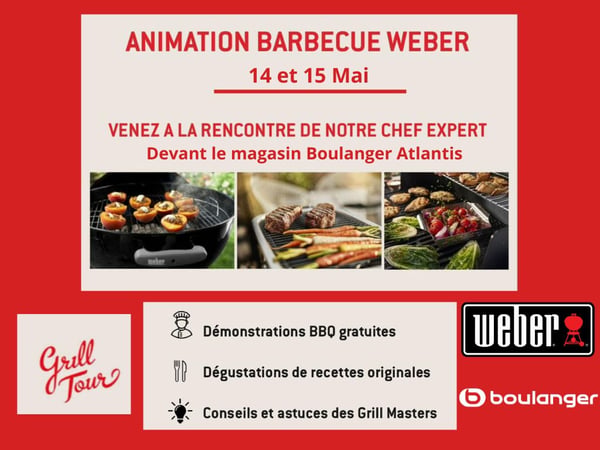 démonstration des barbecues Weber à boulanger nantes atlantis saint herblain
