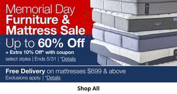 Save up to 60% off during JCPenney's Memorial Day Furniture & Mattress Sale