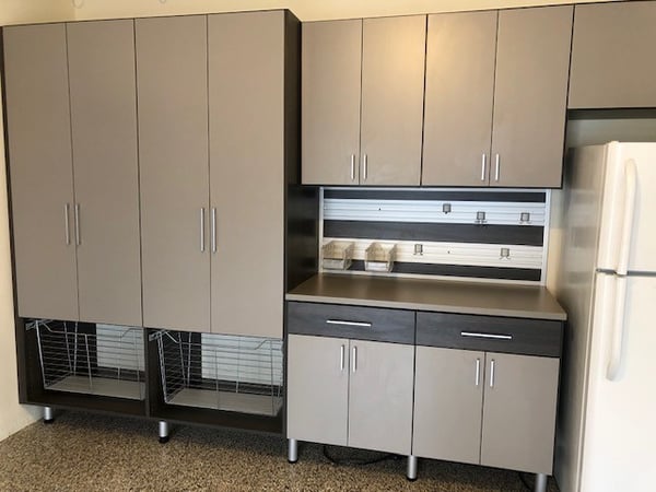 Garage Space with Fusion Tracks and Pull-Out Storage Baskets