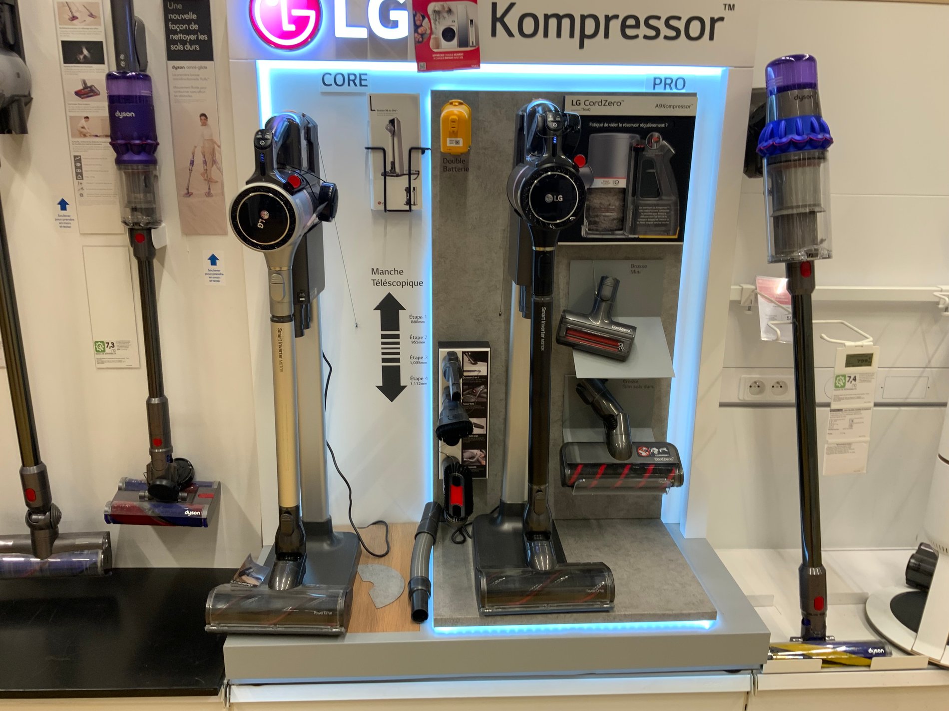 Aspirateur balai LG chez Boulanger La Valentine.